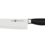 Zwilling J.A. Henckels Four Star 7" Hollow Edge Santoku Knife