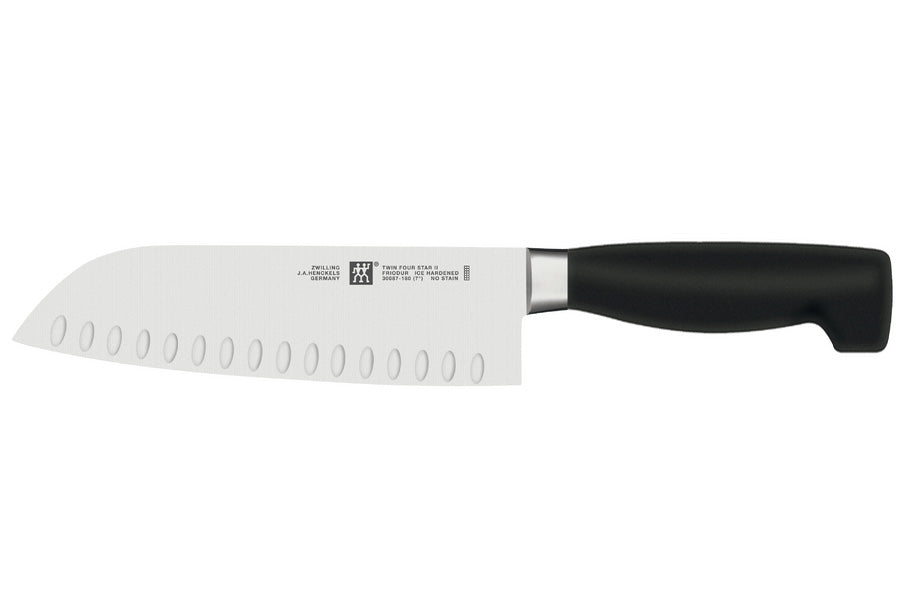 Zwilling J.A. Henckels Four Star 7" Hollow Edge Santoku Knife