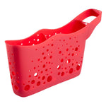 Hutzler Sponge Station Duo In Sink Sponge Caddy w/Drain Holes, Red