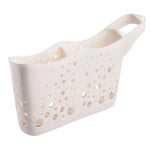 Hutzler Sponge Station Duo In Sink Sponge Caddy w/Drain Holes, White