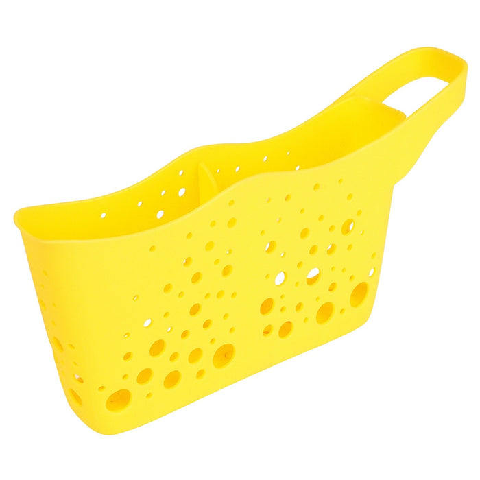 Hutzler Sponge Station Duo In Sink Sponge Caddy w/Drain Holes, Yellow