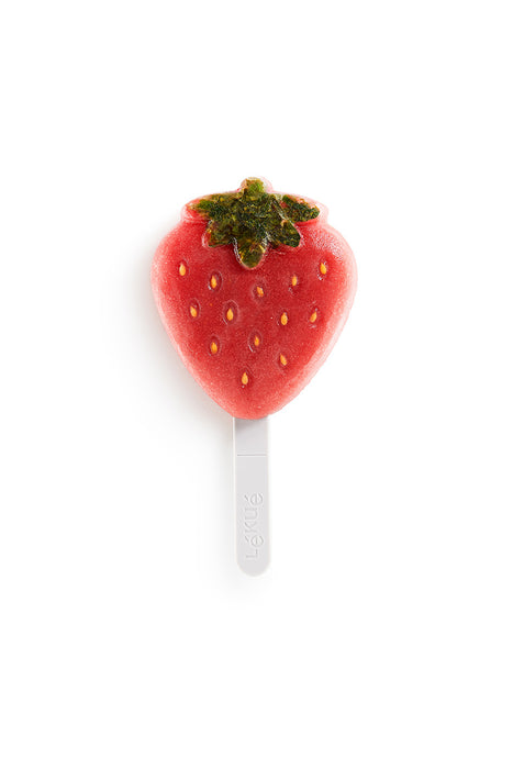 Lekue Strawberry Pop Mold, Set of 4, Red