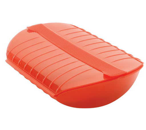 Lekue 3-4 Person Steam Case With Draining Tray, Red