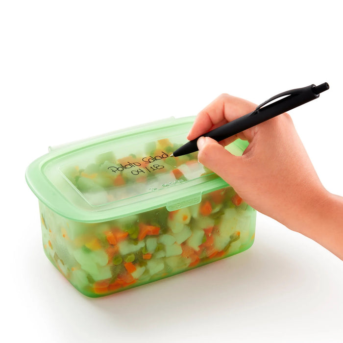 Lekue Reusable Silicone Food Storage Box, 1-Quart