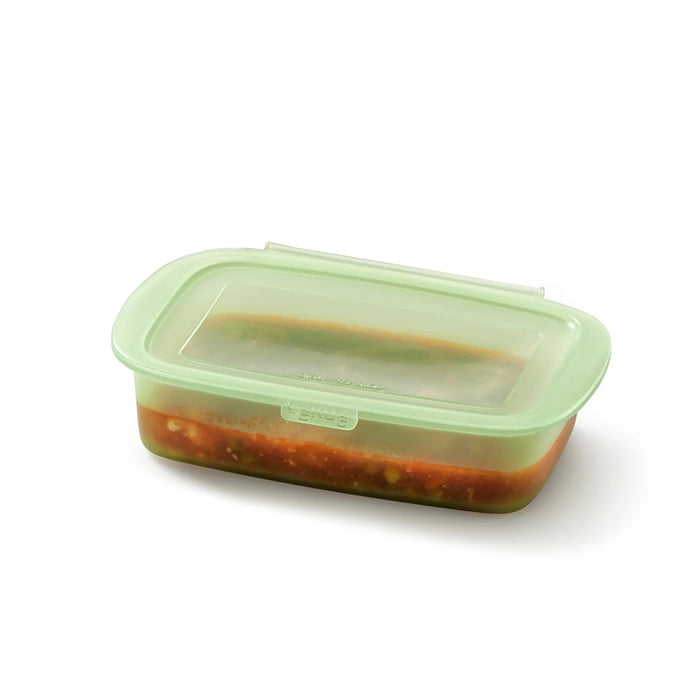 Lekue Reusable Silicone Food Storage Box, 16.9-Ounce