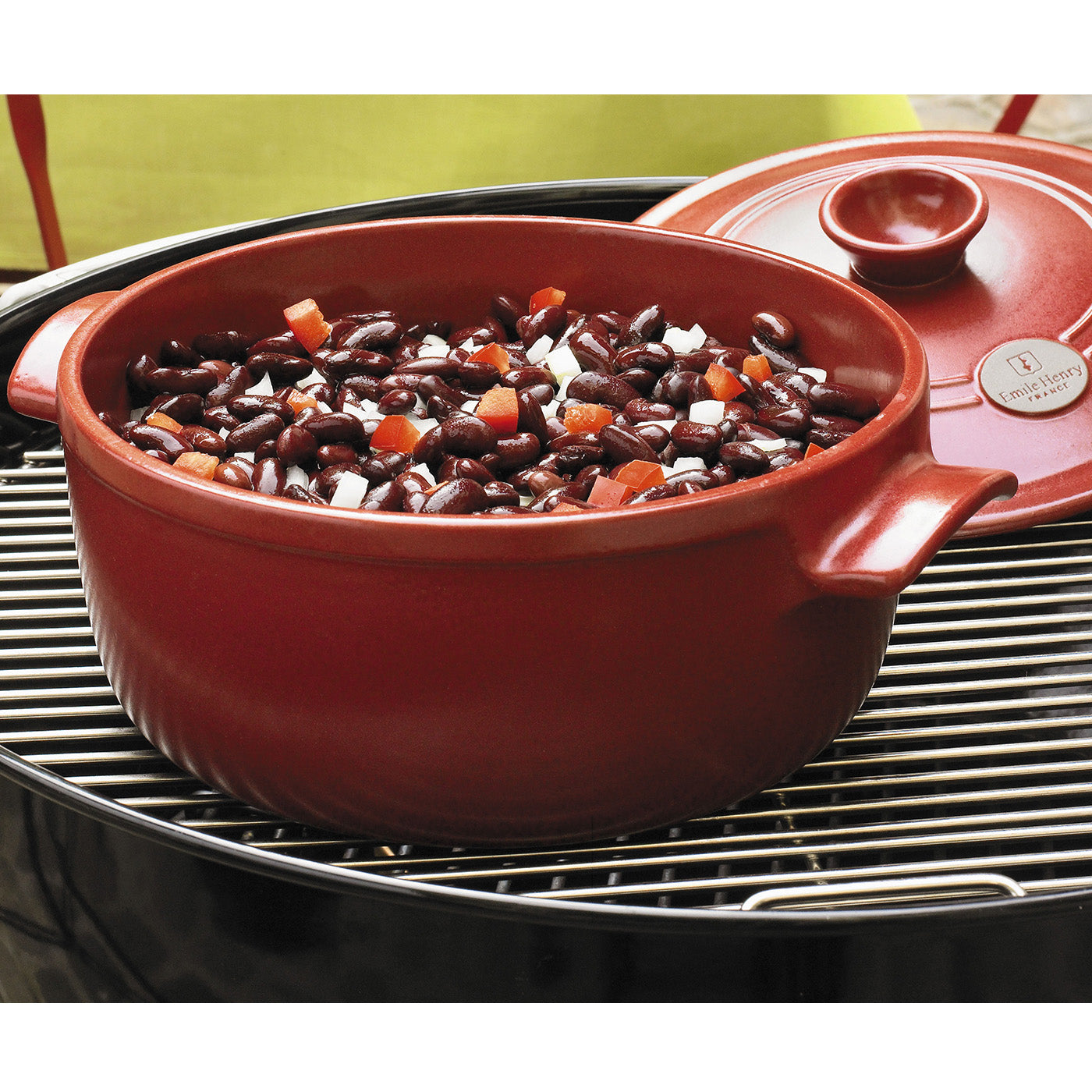 Emile Henry Flame Round Stewpot Dutch Oven, 5.5 Quart