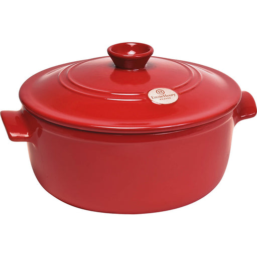 Emile Henry Flame Round Stewpot Dutch Oven, 5.5 Quart