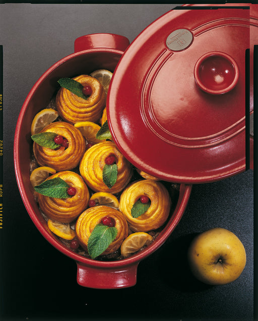 Emile Henry Flame 6.3 Quart Oval Stewpot Dutch Oven
