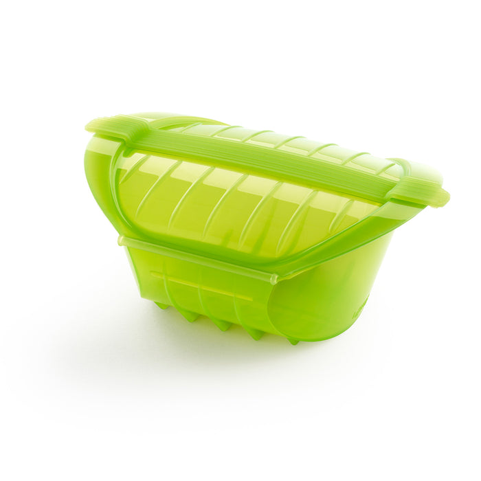 Lekue 3-4 Person Deep Steam Case With Tray And Cookbook, Green