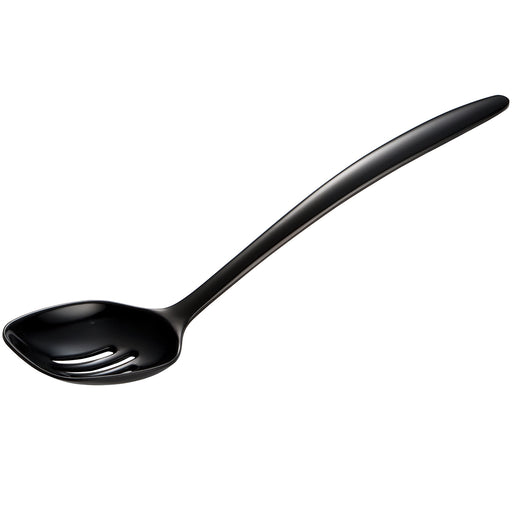 Gourmac 12-Inch Melamine Slotted Spoon, Black