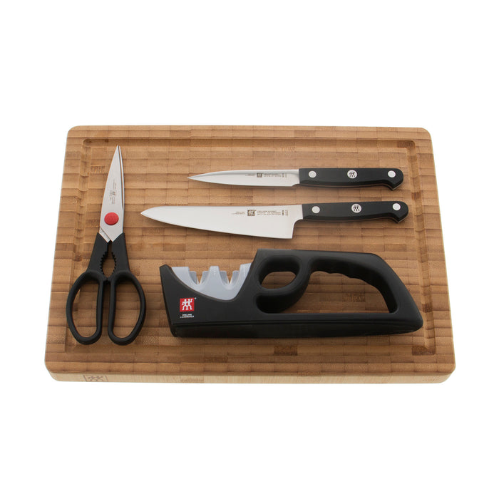 Zwilling Gourmet 5-pc Knife & Cutting Board Set