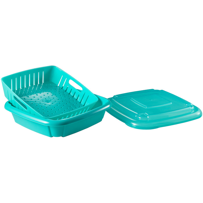 Hutzler Bitty Box Berry Keeper, 9-Ounce, Turquoise