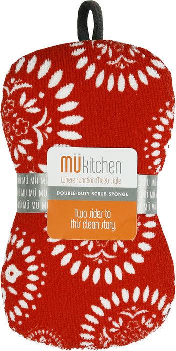 MU Kitchen Durable Microfiber Sponge with Scrubber