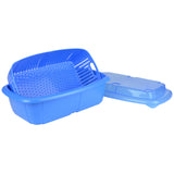 Hutzler 3-in-1 Fruit Saver Basket 2-Quart, Blue