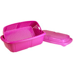 Hutzler 3-in-1 Fruit Saver Basket 2-Quart, Pink