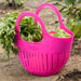 Hutzler Mini Garden Colander Garden Basket, Raspberry Pink