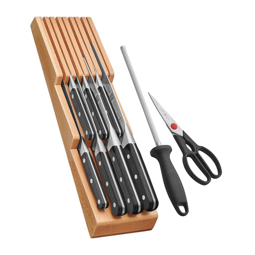 Zwilling Pro 10-pc Knife Block Set with In-Drawer Knife Tray