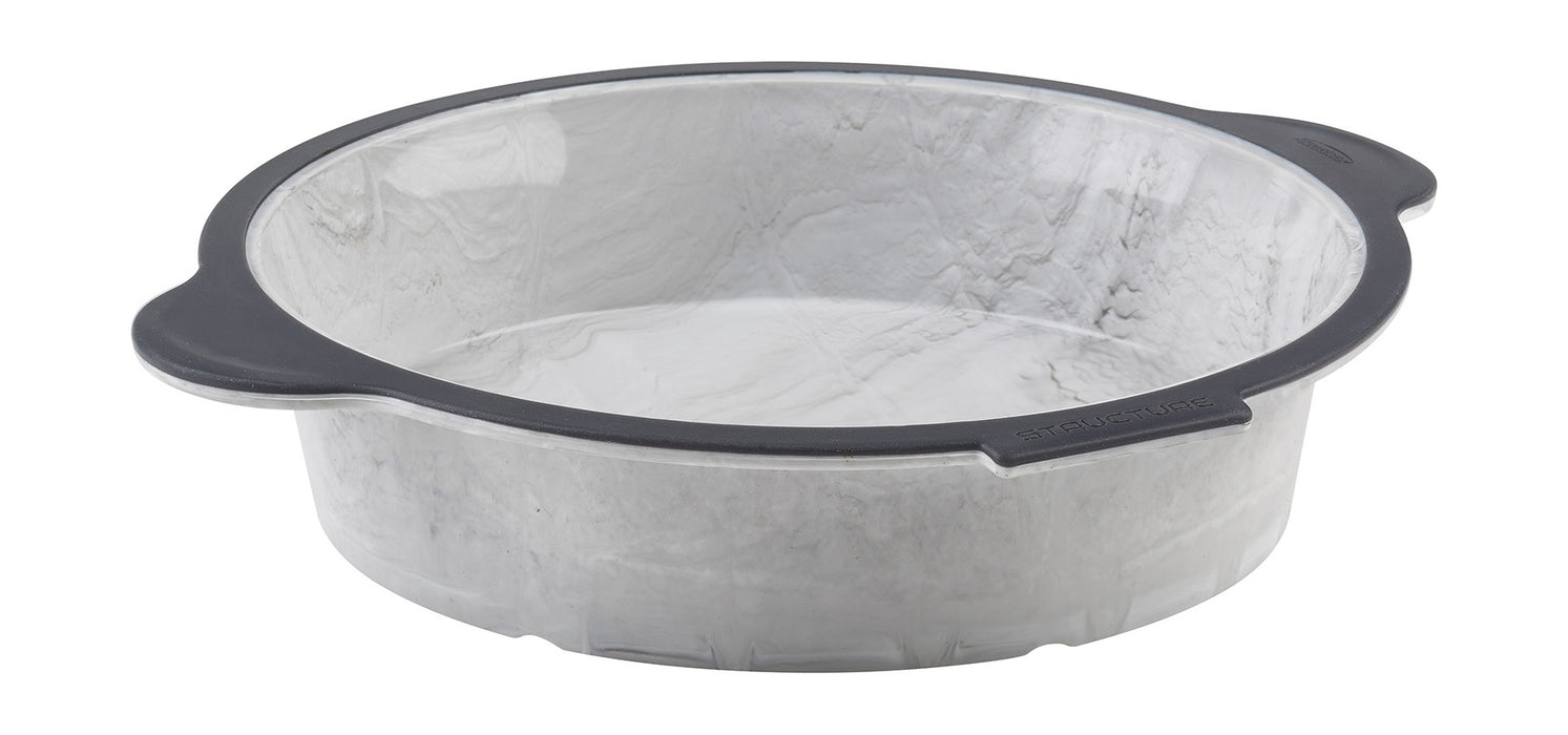 Trudeau Structure Silicone Pro 9-Inch Round Cake Pan, Marble