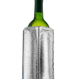 Vacu Vin Rapid Ice Active Cooler Wine Bottle Chilling Sleeve Set of 2, Silver