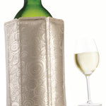 Vacu Vin Rapid Ice Active Cooler Wine Bottle Chilling Sleeve, Platinum