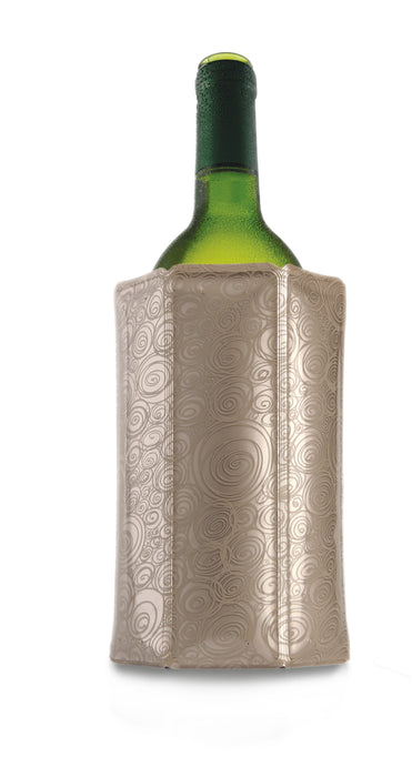 Vacu Vin Rapid Ice Active Cooler Wine Bottle Chilling Sleeve, Platinum