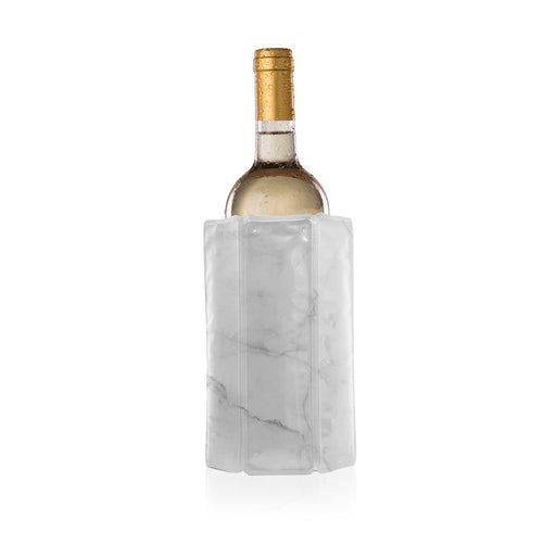 Vacu Vin Rapid Ice Active Cooler Wine Bottle Chilling Sleeve, Marble