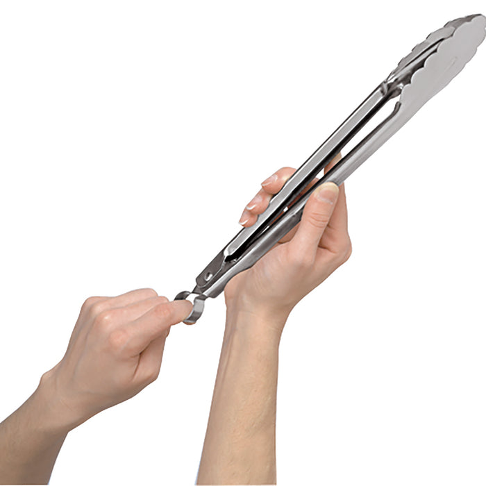 Cuisipro 12 Inch Stainless Steel Locking Tongs