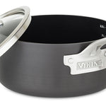 Viking Hard Anodized Nonstick 3 Quart Saucepan with Lid, Black