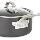 Viking Hard Anodized Nonstick 3 Quart Saucepan with Lid, Black