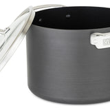 Viking Hard Anodized Nonstick 8 Qt Stock Pot with Lid, Black