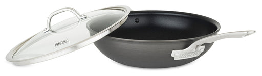 Viking Hard Anodized Nonstick 12-Inch Covered Chef's Pan with Lid, Black