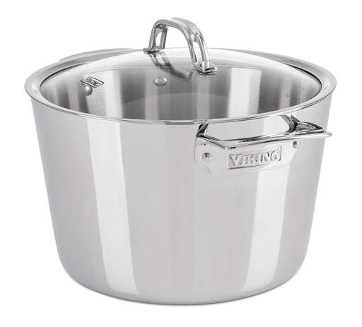 Viking Contemporary 3-Ply Stainless Steel 8 Qt. Stock Pot with Lid