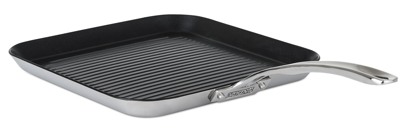 Viking Contemporary 3-Ply Stainless Steel 11" Quantianum Nonstick Grill Pan