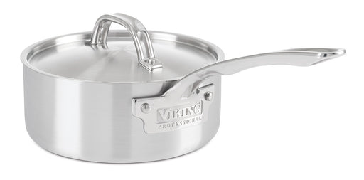 Viking 3-Ply Black and Copper Saucepan with Glass Lid - 2 qt.