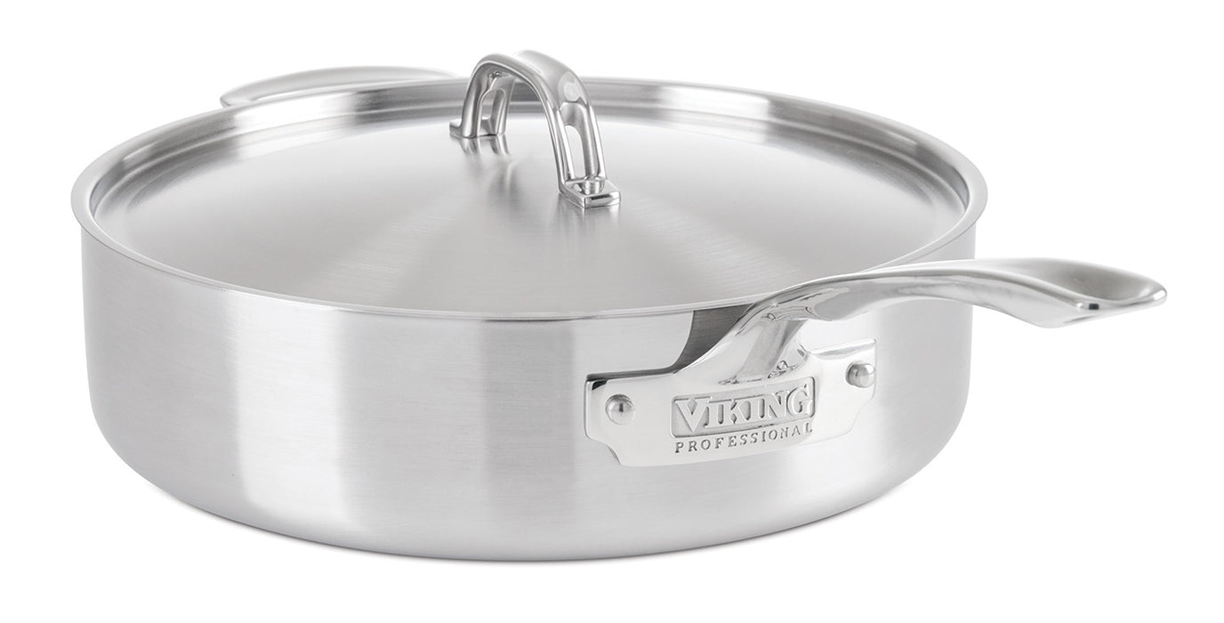 Viking Professional 5-Ply Stainless Steel 6.4 Qt Saute Pan