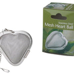 HIC 2.5 Inch Heart Shape Loose Leaf Mesh Tea Infuser, 18/8 Stainless Steel