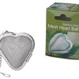 HIC 2.5 Inch Heart Shape Loose Leaf Mesh Tea Infuser, 18/8 Stainless Steel