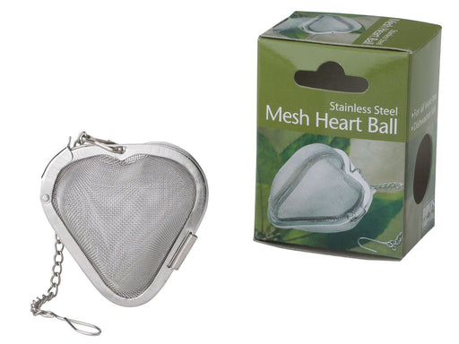 HIC 2.5 Inch Heart Shape Loose Leaf Mesh Tea Infuser, 18/8 Stainless Steel