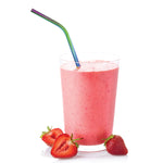 HIC Reusable Rainbow Drinking Straws, Set of 4