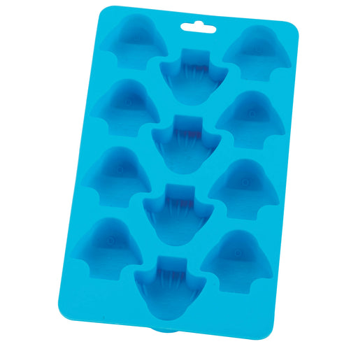 HIC Fish Ice Cube Tray and Baking Mold, Silicone, 8 by 4-1/4-Inch, Blue