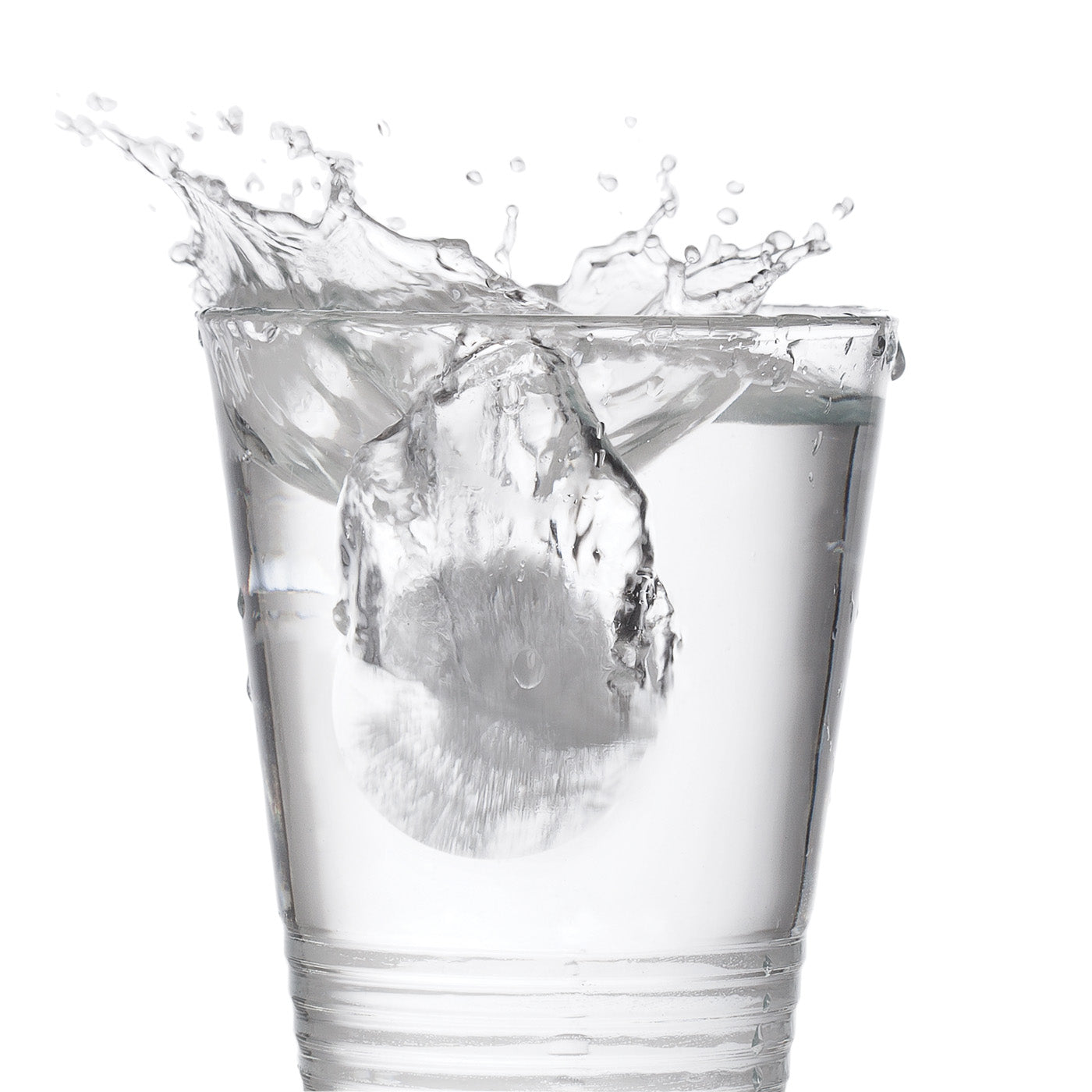 HIC Silicone Cannonball Sphere Whiskey Ice Ball Mold Tray Set Of 2, Vintage Blue