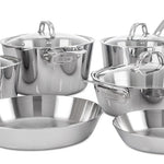 Viking Contemporary 3-Ply Stainless Steel 10 Piece Cookware Set