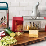 Rachael Ray Tools and Gadgets Stainless Steel Box Grater, Red