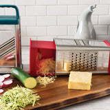 Rachael Ray Tools and Gadgets Stainless Steel Box Grater, Red