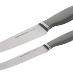 Rachael Ray 6-Inch Utility Knife and 5-Inch Serrated Utility Knife Set, Gray