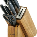 Anolon AlwaysSharp 8 Piece Japanese Steel Knife Block Set with Built-In Sharpener