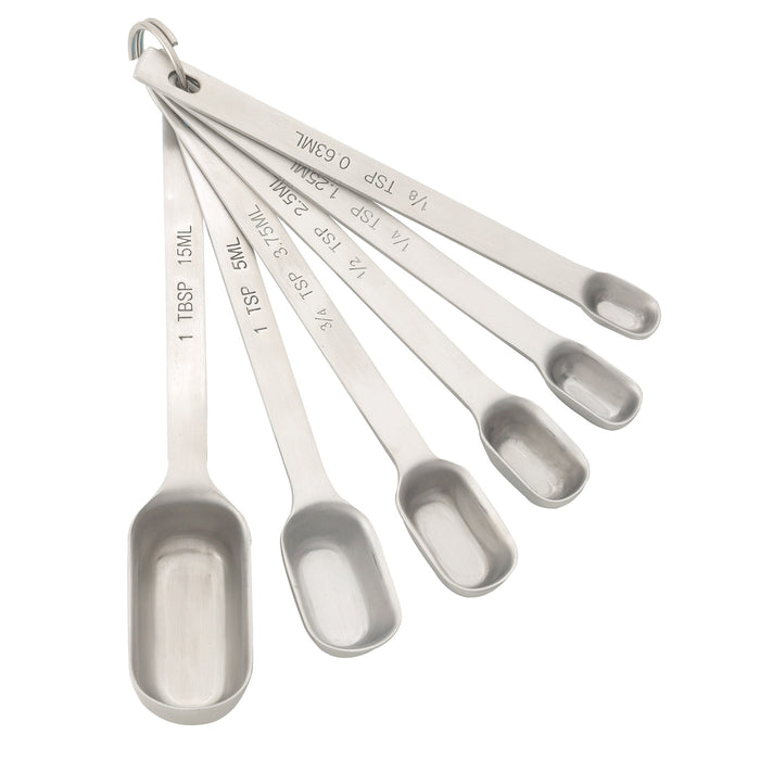 HIC Stainless Steel Spice Spoons, 6 Piece Set