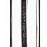 MU Kitchen 20" x 30" Loving Life Cotton Kitchen Towel - Onyx Black