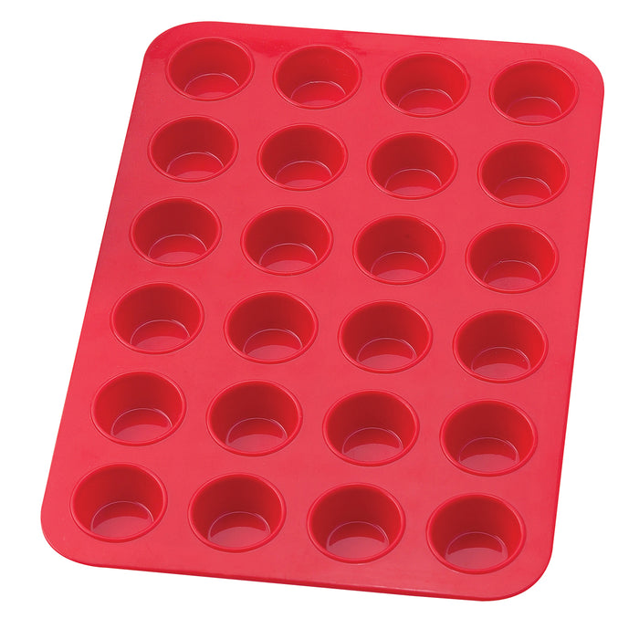 Mrs. Anderson's Baking Nonstick Silicone 24-Cup Mini Muffin Pan Baking Mold