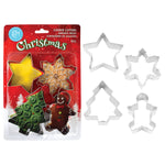 R&M International 4 Piece Christmas Cookie Cutter Set